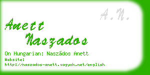 anett naszados business card